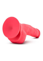 Load image into Gallery viewer, Ruse Shimmy Silicone Dildo with Balls 8.75in - Cerise
