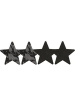 Load image into Gallery viewer, Satin and Lace Stars - Black