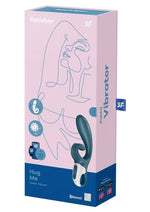 Load image into Gallery viewer, Satisfyer Hug Me Rechargeable Silicone Vibrator with Clitoral Stimulation - Grayblue - Blue/Grey