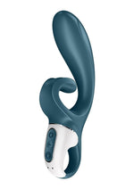 Load image into Gallery viewer, Satisfyer Hug Me Rechargeable Silicone Vibrator with Clitoral Stimulation - Grayblue