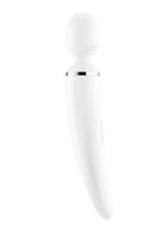 Load image into Gallery viewer, Satisfyer Wand-Er Woman USB Rechargeable Silicone Massager 13in - White/Chrome