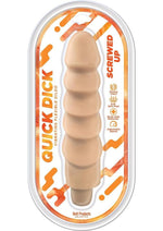 Load image into Gallery viewer, Screwed Up Quick Dick Vibrating Flex Dildo - Vanilla - 8in