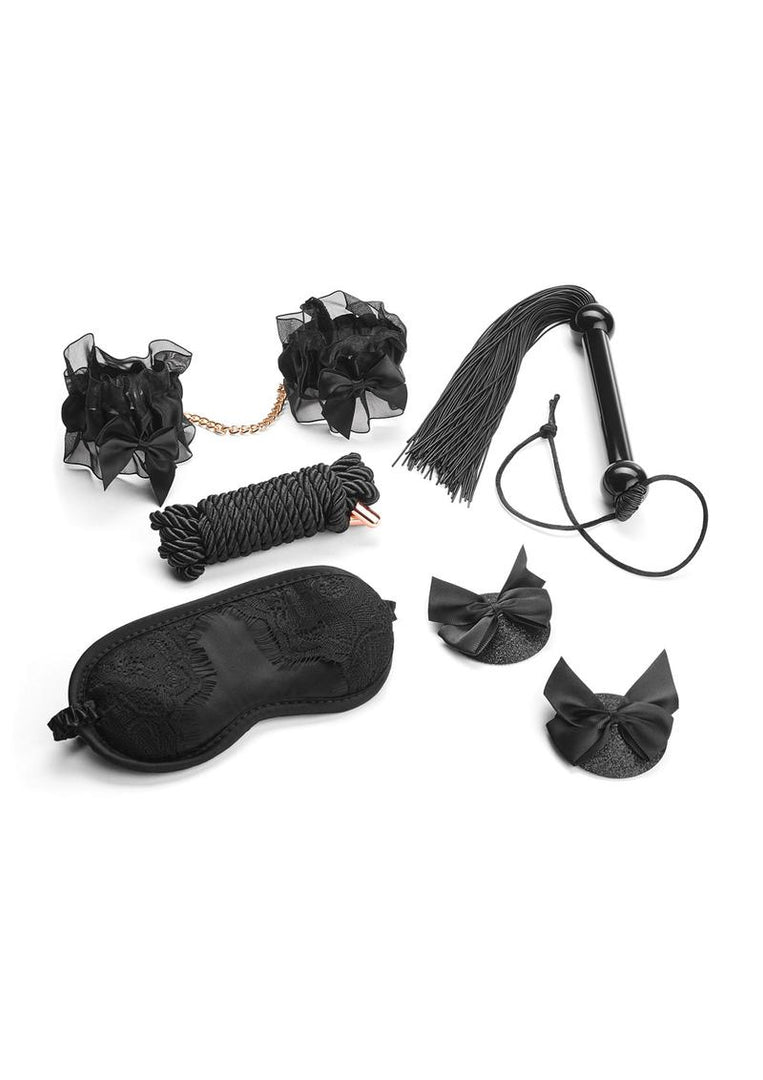 Secret Kisses Midnight Special Set Bondage 5 Piece Collection - Black
