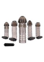 Load image into Gallery viewer, Selopa Choose Your Adventure Penis Sleeve - Gray/Grey - 5 Piece/Set