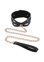 Load image into Gallery viewer, Sex and Mischief Brat Collar Andamp; Leash - Black/Rose Gold