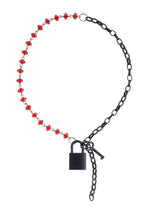 Load image into Gallery viewer, Sex and Mischief Ex's Andamp; Oh's Crystal Day Collar - Black/Red
