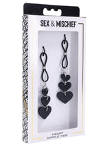 Load image into Gallery viewer, Sex and Mischief Nipple Ties - Black/Silver