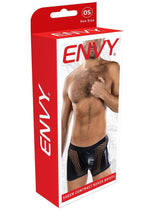 Load image into Gallery viewer, Sheer Contrast Boxer Briefs-Black-Os