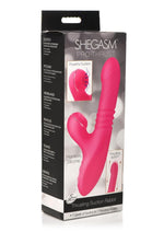 Load image into Gallery viewer, Shegasm Pro-Thrust Thrusting Suction Rechargeable Silicone Rabbit Vibrator - Pink