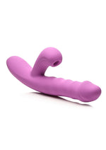Load image into Gallery viewer, Shegasm + Thrust Wave Thrusting and Sucking Rechargeable Silicone Rabbit Vibrator - Purple