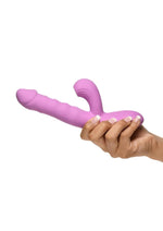 Load image into Gallery viewer, Shegasm + Thrust Wave Thrusting and Sucking Rechargeable Silicone Rabbit Vibrator