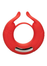 Load image into Gallery viewer, Silicone Rechargeable Taurus Enhancer Couples Ring - Red