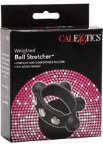Load image into Gallery viewer, Silicone Weighted Ball Stretcher Cock Ring - Black