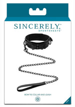 Load image into Gallery viewer, Sincerely Bow Tie Collar Leash - Black