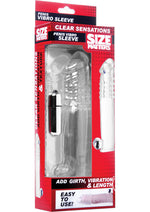 Load image into Gallery viewer, Size Matters Clear Sensations Penis Extender Vibro Sleeve with Bullet - Clear
