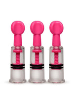 Load image into Gallery viewer, Size Matters Maxtwist Clit and Nipple Triple Sucker - Pink - Set