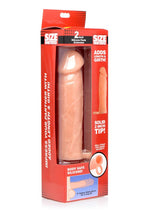Load image into Gallery viewer, Size Matters Penis Extender Sleeve Silicone - Flesh/Vanilla - 2in