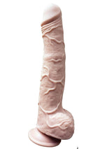 Load image into Gallery viewer, Skinsations Cocksaurus Dildo Silicone - Vanilla - 11in