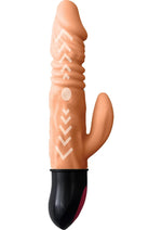 Load image into Gallery viewer, Skinsations Cumquake Super Shake Thrusting Warming Dildo Rechargeable - Vanilla - 7in
