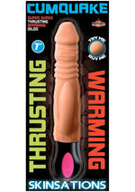 Load image into Gallery viewer, Skinsations Cumquake Super Shake Thrusting Warming Dildo Rechargeable - Vanilla - 7in