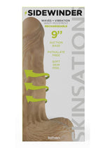 Load image into Gallery viewer, Skinsations Sidewinder Waves + Vibration Realistic Dildo with Wireless Remote Control Waterproof - Vanilla - 9in