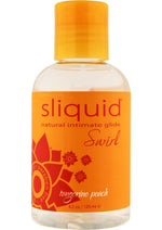 Load image into Gallery viewer, Sliquid Natural Intimate Glide Swirl Water Based Flavored Lubricant Tangerine Peach - 4.2oz