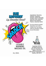 Load image into Gallery viewer, Smack Lickable Massage Oil 2oz - Blue Raspberry