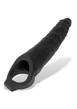 Load image into Gallery viewer, Snake Deep-Reacher Silicone Cocksheath - Black/Black Ice