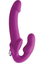 Load image into Gallery viewer, Strap U Evoke Vibrating Silicone Strapless Strap-On - Pink