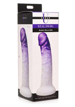 Load image into Gallery viewer, Strap U Real Swirl Realistic Silicone Dildo - Purple