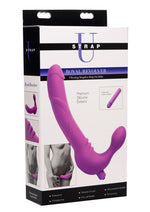 Load image into Gallery viewer, Strap U Royal Revolver Vibrating Silicone Strapless Strap-On - Black/Purple