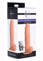 Load image into Gallery viewer, Strap U Silicone Dildo with Balls - Flesh/Vanilla