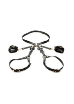 Load image into Gallery viewer, Strict Bondage Harness with Bows - Black - XLarge/XXLarge