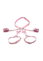 Load image into Gallery viewer, Strict Bondage Harness with Bows - Pink - XLarge/XXLarge