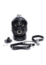 Load image into Gallery viewer, Strict Bondage Hood with Penis Gag - Black