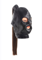 Load image into Gallery viewer, Strict Brunette Ponytail Bondage Hood