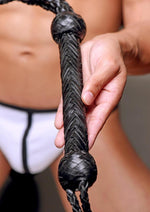 Load image into Gallery viewer, Strict Leather Four Lash Whip - Black