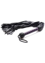 Load image into Gallery viewer, Strict Leather Purple and Black Handle Deerskin Flogger - Black/Purple