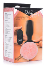 Load image into Gallery viewer, Tailz Vibrating Bunny Tail Anal Plug - Pink