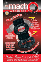 Load image into Gallery viewer, The Macho Ultimate Ring Double Power Cock and Ball Vibrating Cock Ring - Black