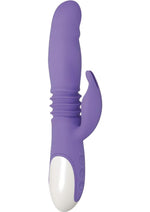 Load image into Gallery viewer, Thick and Thrust Bunny Rechargeable Silicone Rabbit Vibrator with Length Thrusting and Girth Expanding Action