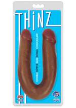 Load image into Gallery viewer, Thinz Double Dipper Slim Double Dong - Chocolate