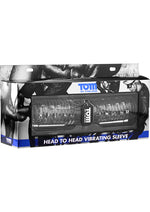 Load image into Gallery viewer, Tom Of Finland Head to Head Vibrating Sleeve - Clear/Gray