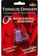 Load image into Gallery viewer, Tongue Dinger Vibrating Tongue Ring - Purple
