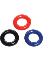 Load image into Gallery viewer, Trinity Men Stretchy Cock Ring - Assorted Colors - 3 Pack
