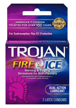 Load image into Gallery viewer, Trojan Condom Pleasures Fire and Ice Dual Action Lubricant - 3 Pack