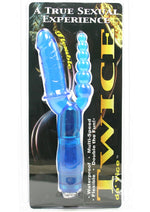 Load image into Gallery viewer, Twice Da Vibe Dual Entry Vibrator - Blue