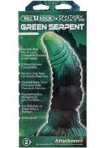 Load image into Gallery viewer, Vac-U-Lock Fantasy Fuckers Green Serpent Silicone Dildo - Green