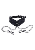 Load image into Gallery viewer, Velvet Noir Collar and Removable Clamps