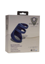 Load image into Gallery viewer, Viceroy Silicone Rechargeable Triple Cock Cage - Blue